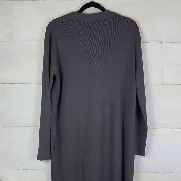 PIXIE MARKET long deep gray cardigan with buttons. Size L - Picture 6 of 10